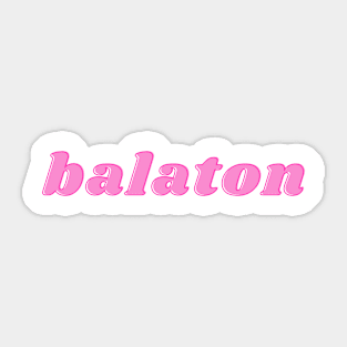 Balaton - pink design Sticker